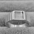 Square Lined Signet Ring