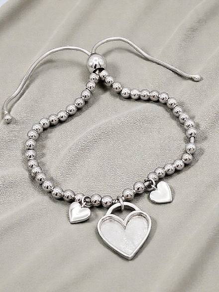 Triple Heart Beaded Bracelet