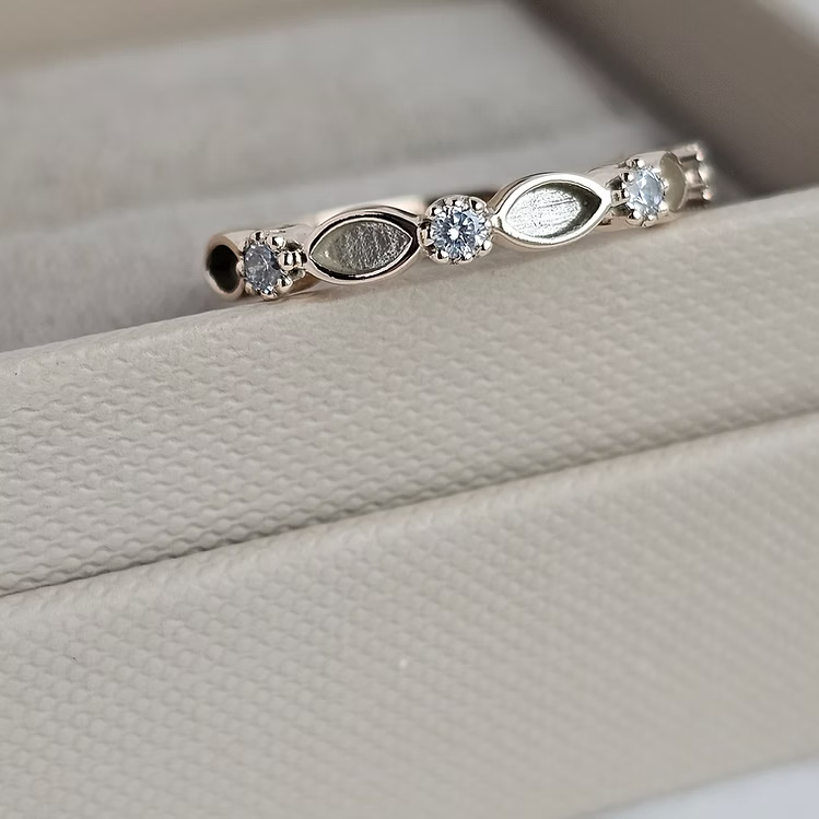 Half Marquise 9K Ring
