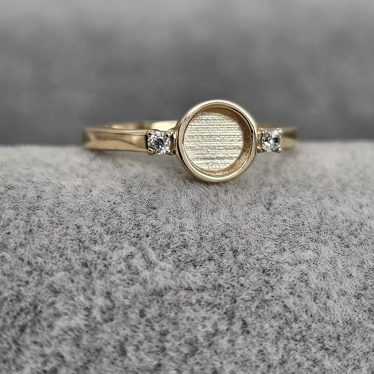 Round Double Gem 9K Ring