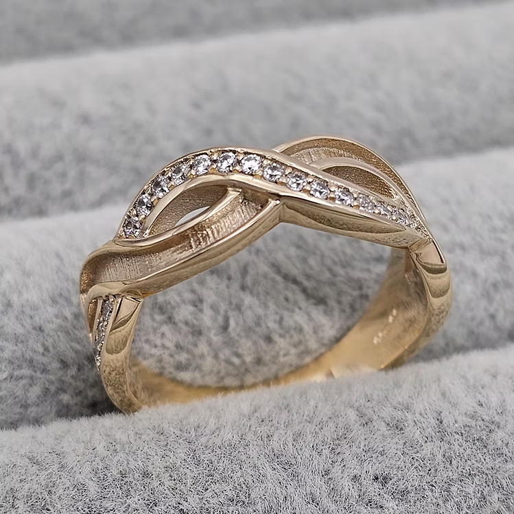 Double wave 9K Ring