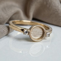 Round Double Gem 9K Ring