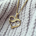 Infinity Heart 9K Pendant