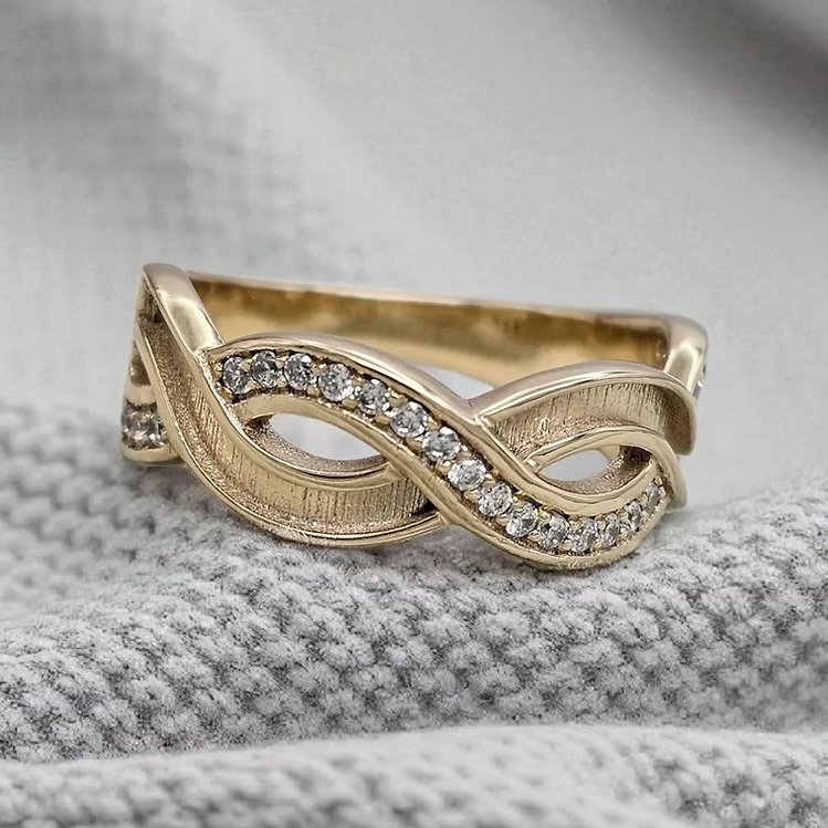 Double wave 9K Ring
