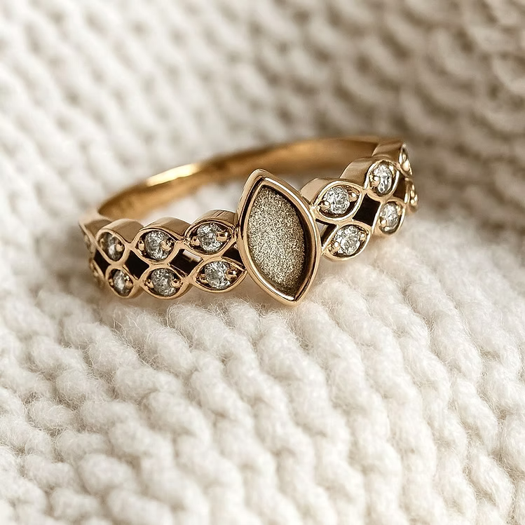 Double Band Marquise 9K Ring