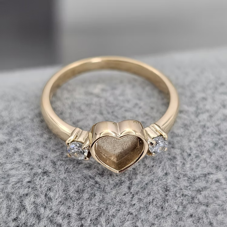 Heart Double Gem 9K Ring