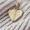 Split Heart 9K Pendant