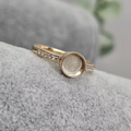 Round CZ Band 9k Ring