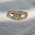 Heart Split 9K Ring