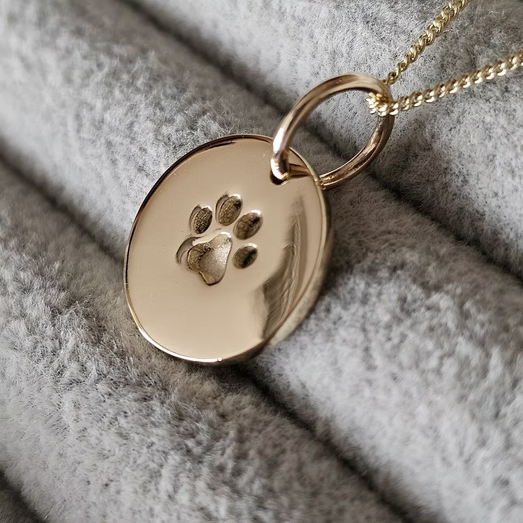 Paw Disc 9K Pendant