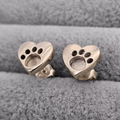 Paw Heart 9K Studs