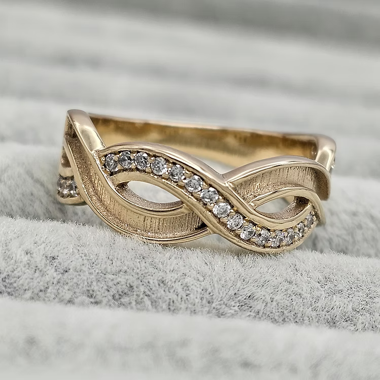 Double wave 9K Ring