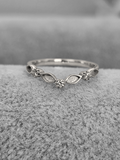 Half Marquise Wishbone Ring
