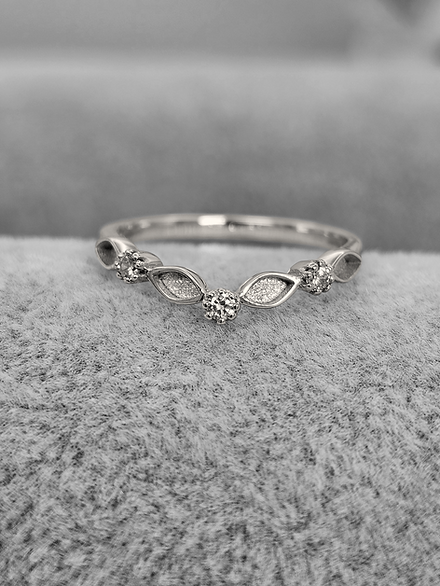 Half Marquise Wishbone Ring