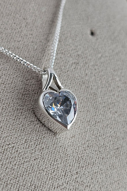 Secretly Set Heart Pendant