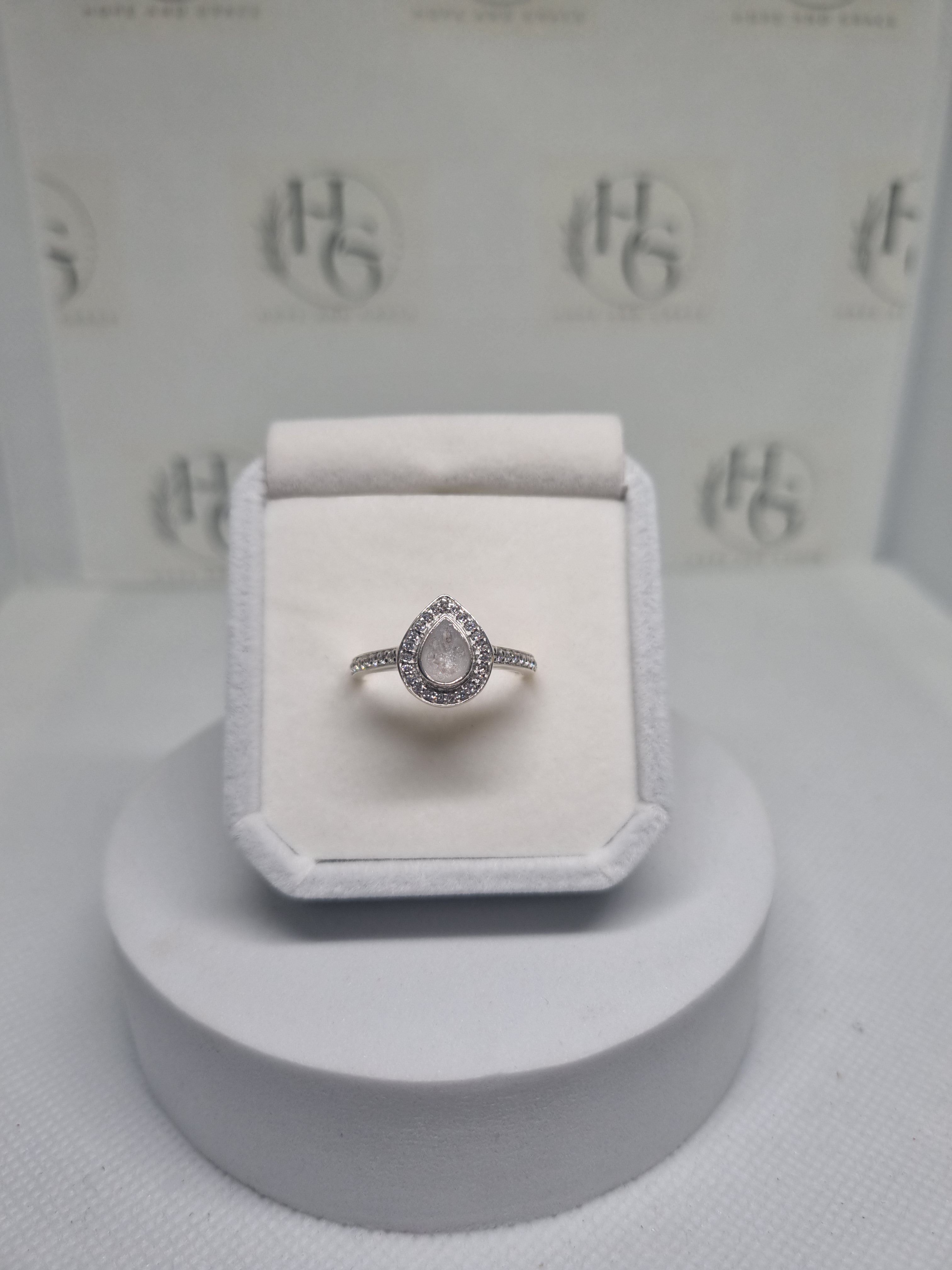 Pear Pavè Ring