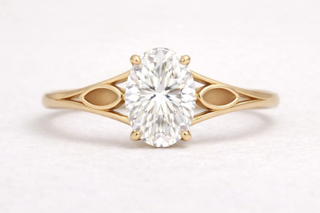 9k Statement Oval Ring