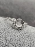 Round Half Halo Ring