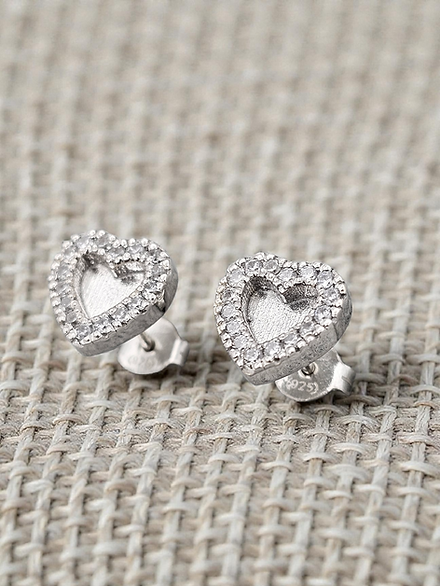 Heart CZ Studs