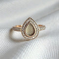 Pear Pavè 9K Ring