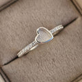 Dainty CZ Heart Ring