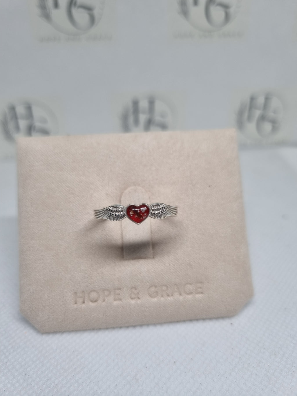 Heart Angel Wings Ring