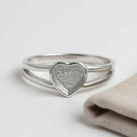 Heart Double Split Ring