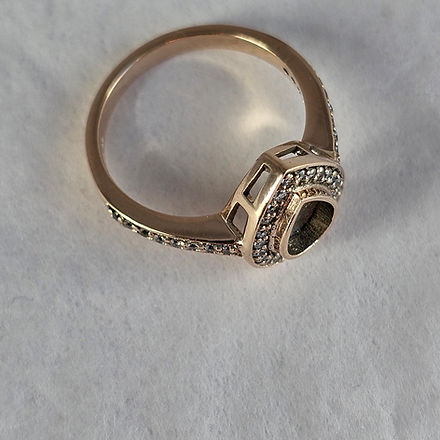 Pear Pavè 9K Ring