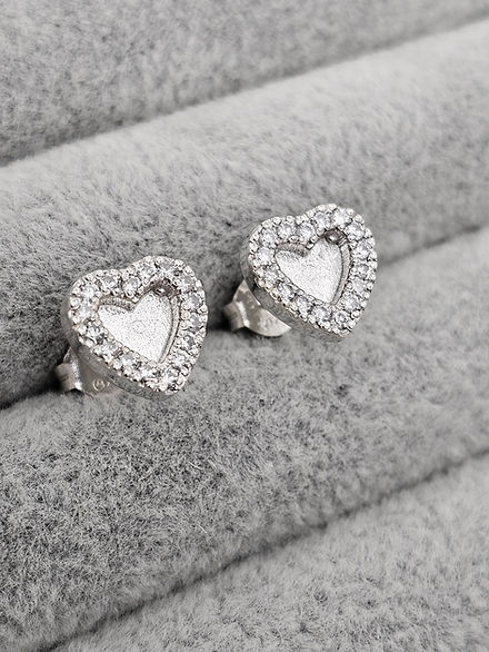 Heart CZ Studs