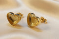 Gold Heart Studs