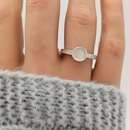 Round CZ Band Ring