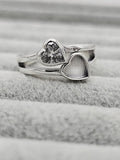 Twin Heart CZ Ring