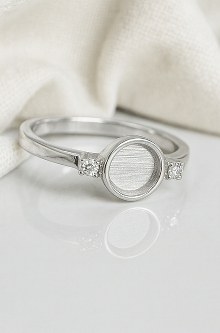 Round Double CZ Ring
