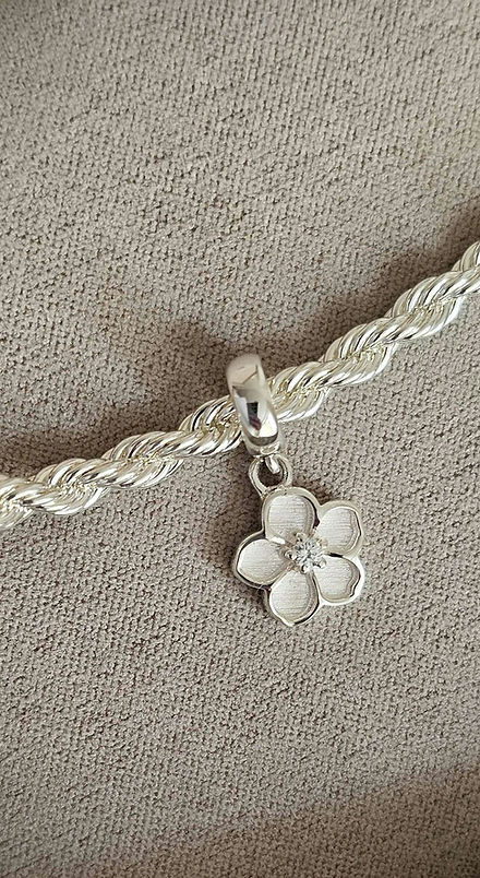Forget-me-not dangle charm
