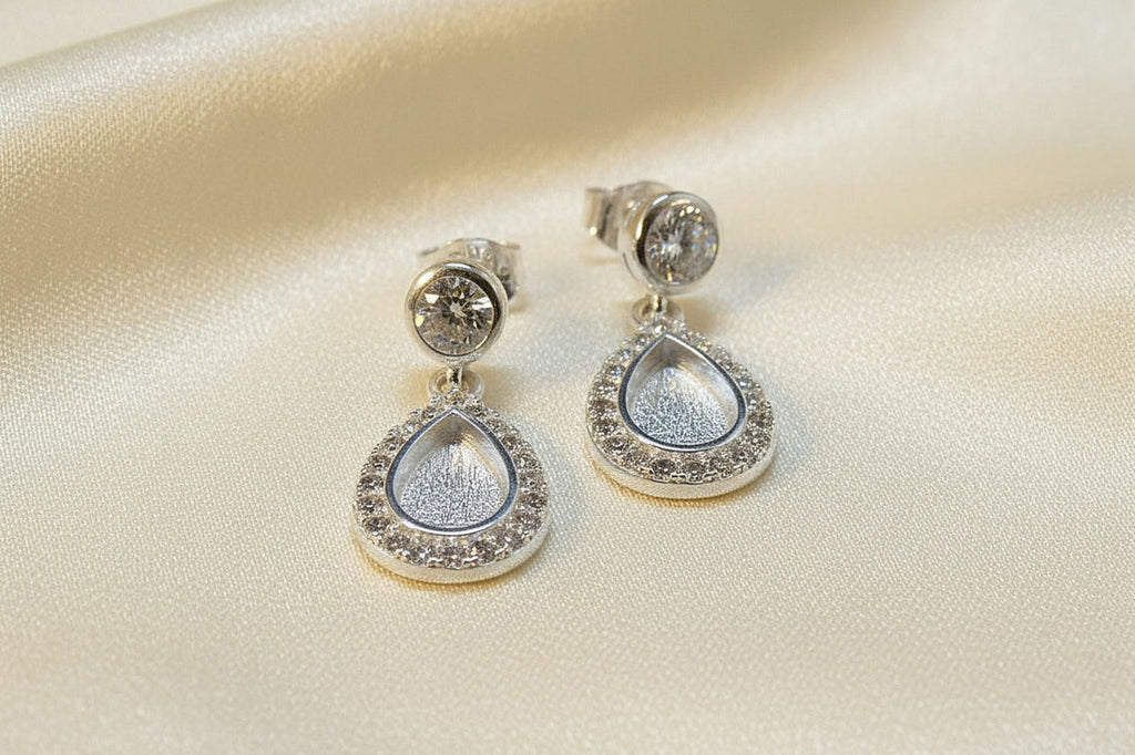 Teardrop CZ Earrings