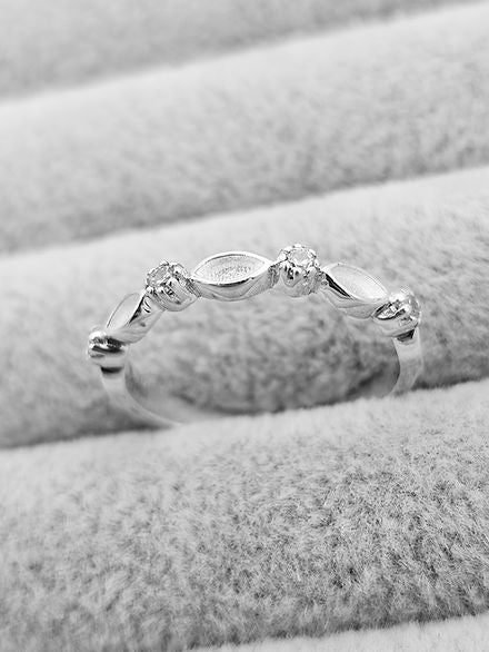Half Marquise CZ Ring