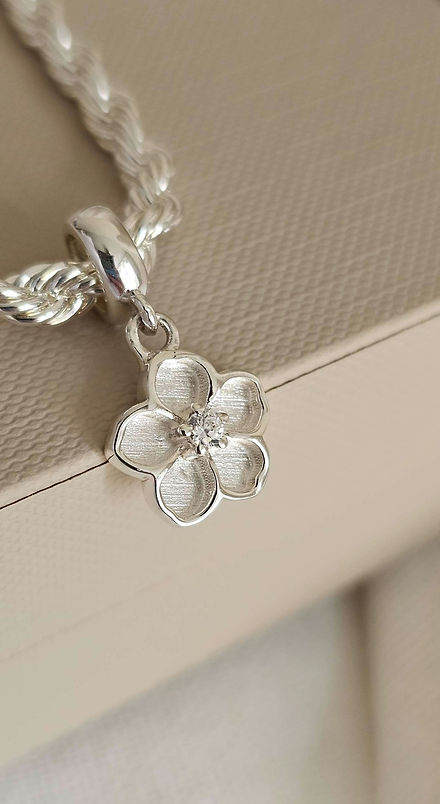 Forget-me-not dangle charm
